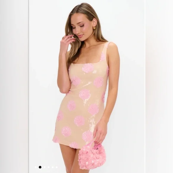 Show Me Your MuMu | Dresses | Show Me Your Mumu Pink And Cream Mini Dress |  Poshmark